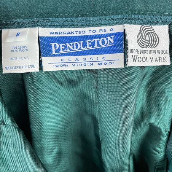 Pendleton Green Wool Skirt Size 8 EUC - Picture 7 of 7
